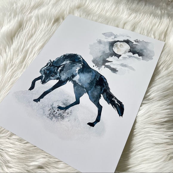 Black Wolf Wall Art Print Poster Unframed - Picture 13 of 13